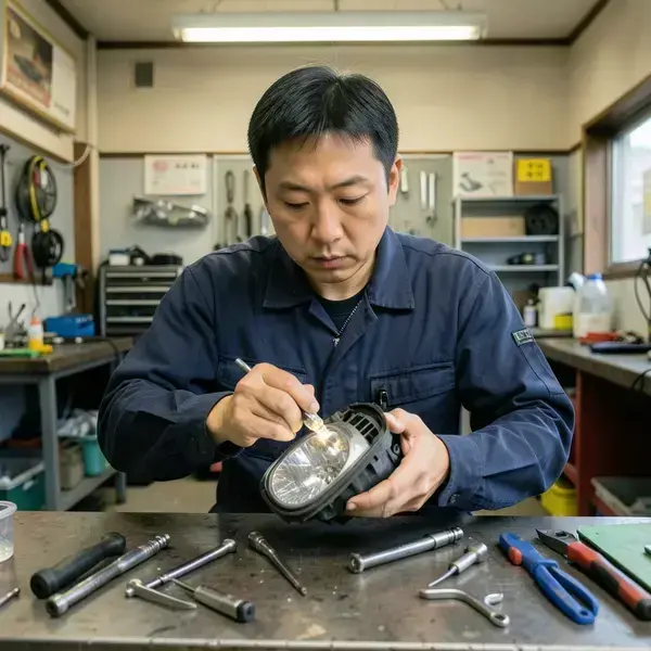 LED ヘッドライト 取付作業